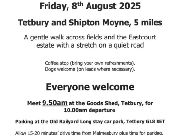 Malmesbury Walkers -Tetbury and Shipton Moyne - 5 Miles